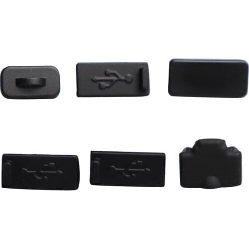 PS5 6pcs Dust Plug for Gaming Console Silicone Dust Proof Cover Stopper Dustproof Kits