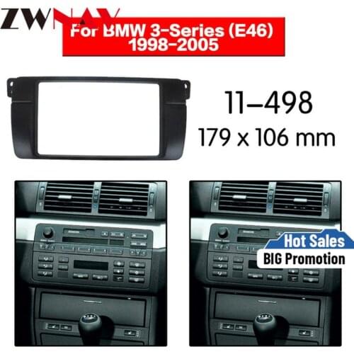 Car DVD Player frame For 1998-2005 BMW 3 E46 2DIN Auto AC Black LHD RHD Auto Radio Multimedia NAVI fascia