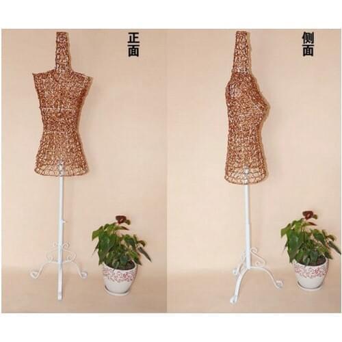 Wrought Iron Tieyi Props Female Half-length Clothes Display Rack Iron Model Racks The Human Body Lady Clothing Mannequins Rack