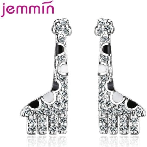 Fancy Beautiful Forest Giraffe Korean Fashion Stud Earrings For women Student Teenager Girls Jewelry Daily Dressing Decoration