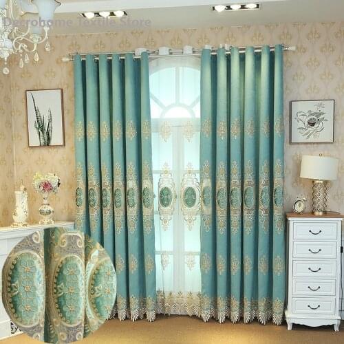 Gauze Curtain New Northern European-Style Water-Soluble Embroidery Shade Curtain Flowers like Brocade Home Life Customization