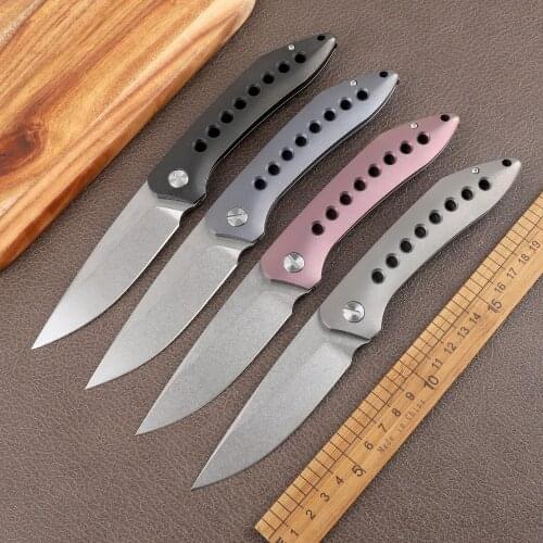Bear Claw S35VN Steel Titanium Alloy Handle Folding Knife EDC Outdoor Self-defense Camping Survival Tactical Hunting Tool