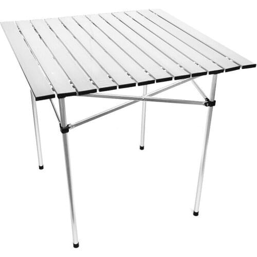 Outdoor Camping Table Aluminum Folding BBQ Table for 4-6 People Adjustable Tables Portable Lightweight Rain-proof Desk