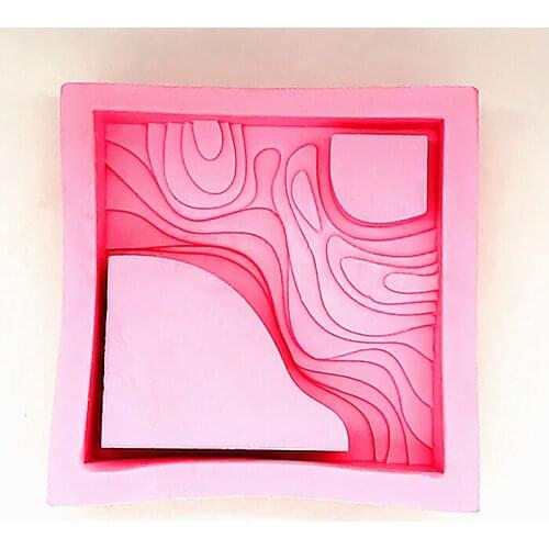 Terraces Flower basin Cement Flower basin Incense Gypsum multi-meat Potted Potted pieces Die Silicone Mold C1210