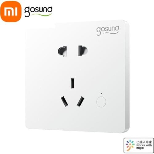 Xiaomi Gosund Smart Wi-Fi Wall Socket CO1-M 2500W MAX One-button Anti-touch socket voice control remote control timing switch