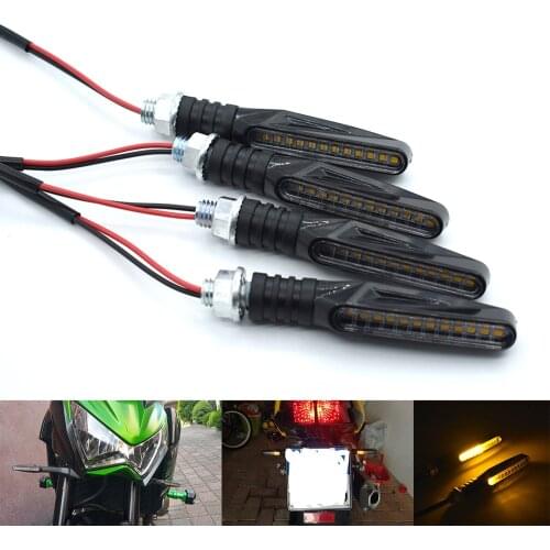 Universal Motorcycle LED Flexible Turn Signal Indicator Amber Light For KTM RC8 RC8R 1290 Super Duke R 990 SuperDuke 690 Duke