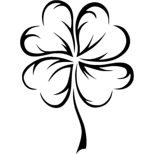 11.2*15.2CM Lucky Clover Car Stickers Personalized Custom Motorcycle Vinyl Decals Black/Silver C7-1268