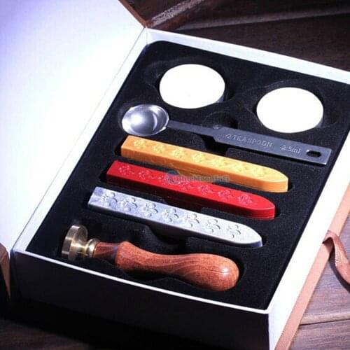 1 Box / Lot Vintage Copper Wax seal Stamp Kits Letter A to Z for Wood Stamp Handle elegant and special Gifts