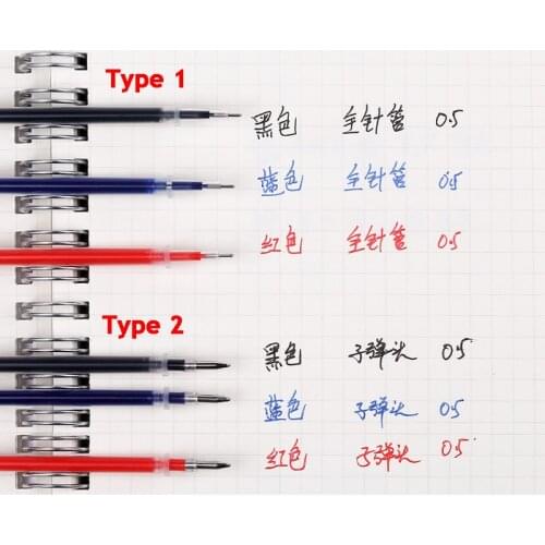 1 Gel Pen Refill Office Signature Rods For Handles 0.5mm Red Blue Black Ink Refill Writing Pens Refills 10pcs Type