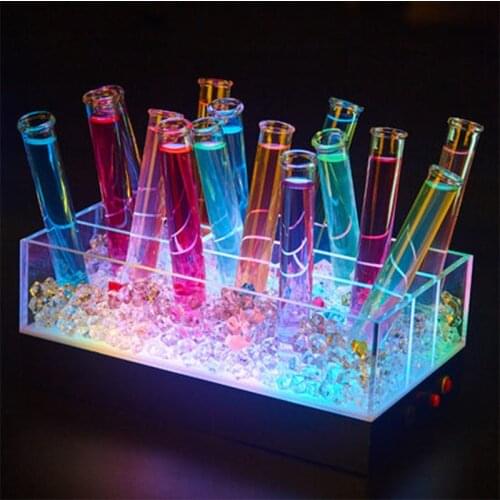 10Pcs Acrylic Test Tube Shot Cocktail Tool Martini Tequila Mixer Wine Beer Pong Bar KTV Bar Nightclub Bartender Accessories