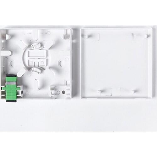 10 pcs/lots ftth Splice terminal face plate with adapter 2Ports ABS Plastic F splice tray