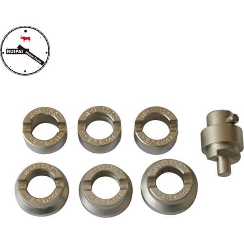 No.5538 Stailess Steel 6 Assort size Watch Case Opener Dies Wrench, Watch Case Opening Tools With 5700 Opener Wrench Key Adaptor