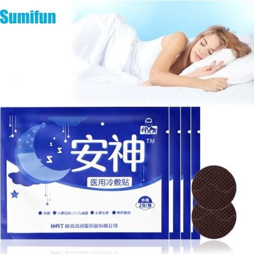 8pcs/4bags Medical Sleep Stickers Relieve Headache Plaster Anxiety Essential Oil Improve Insomnia Body Relax Pain Relief Patch