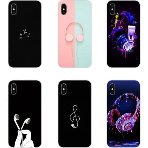 Accessories Phone Cases Covers Love music headphones For Xiaomi Redmi Note 3 4 5 6 7 8 Pro Mi Max Mix 2 3 2S Pocophone F1