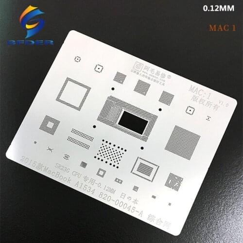 Amaoe BGA Stencil MAC1 for SR23G CPU/RAM For Macbook A1534 2015 820-00045-A PMIC WIFI Power PM IC Chip IC Tin Solder Reballing