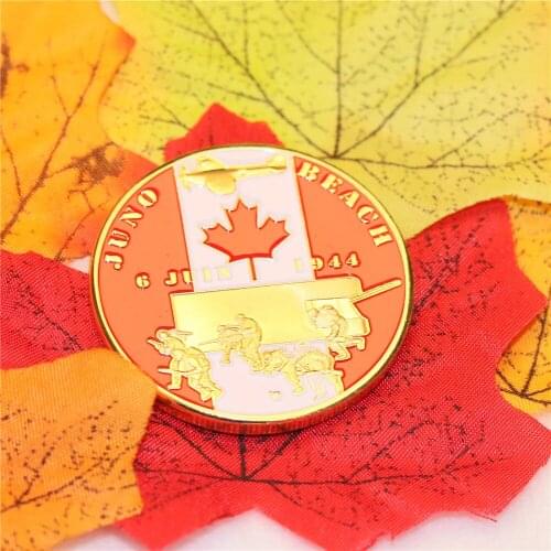 Free Shipping 20pcs/lot,Normandie War D-Day | Omaha Gold Utah Juno Sword Beach | 40mm Gold Plated Coin