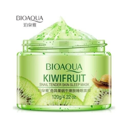 BIOAQUA Sleeping Face Mask Cream 120g No Wash Pomegranate Kiwif Fruit Snail Soothing Gel Night Cream Skin Care for Moisturizing