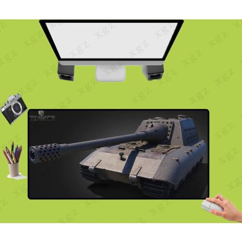 XGZ Large Mouse Pad Black Lock Edge War World of Tanks Office Computer Custom Logo Desk Mat Rubber Non-slip Family Carpet Xxl