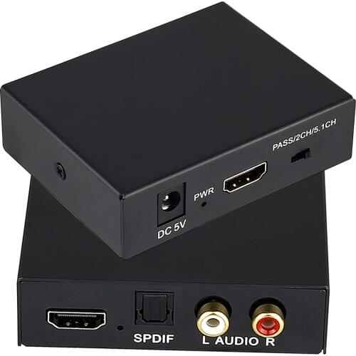 For 1080P Audio Extractor 4K x 2K HDMI to HDMI-Compatible and TOSLINK SPDIF Stereo Audio Extraction Converter Amplifier Splitter