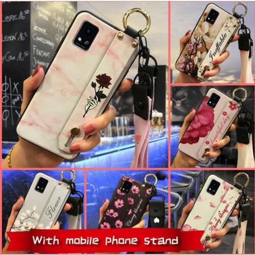 For Woman Durable Phone Case For ZTE Blade A31 Kickstand Lanyard Soft Case New Arrival Anti-dust