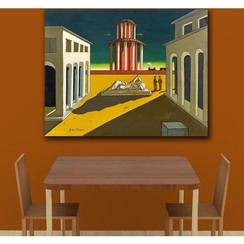 Giorgio de chirico piazza ditalia 1964 Canvas Painting For Living Room Home Decoration Oil Painting On Canvas Wall Painting