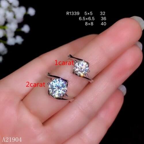 KJJEAXCMY Fine Jewelry 925 Sterling Silver Inlay 2carat Mosanne Diamond Womens Ring With certificate