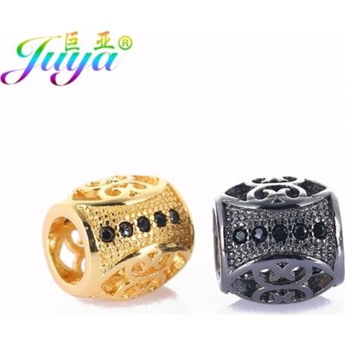 8mm Metal Beads Supplies Gold Heart Pattern Big Hole Metal Charm Beads Accessories For Beadwork Beads Jewelry DIY Making