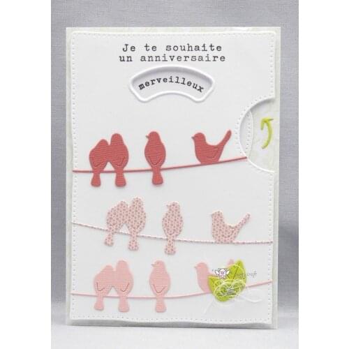 Mmao Crafts Metal Steel Cutting Dies New Bird strip edge Stencil For DIY Scrapbooking Paper/photo Cards Embossing Dies