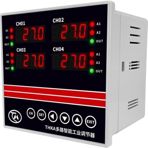 Multichannel temperature controller industrial-grade inspection instrument tester 4 channels RS485 communication Modbus