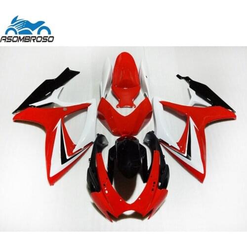 Motorcycle bodywork Fairing kit for SUZUKI K6 K7 Injection Molding GSXR 600 750 2006 2007 red black gsxr600 fairings HX19