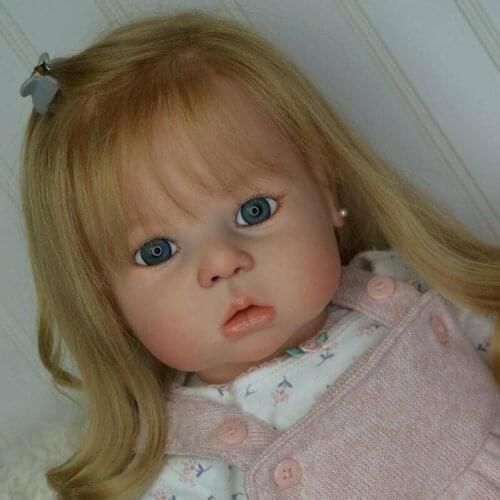 RBG 19 Inches Vanessa DIY Blank Kit Reborn Baby Realistic Newborn Soft Vinyl Unpainted Unfinished Parts LoL Gift Dolls For Girl