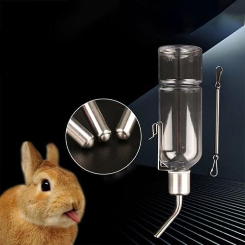 Small Pet Water Bottle Stainless Steel Ball Leak-Proof Drinking Feeder Hanging Out Of The Cage Totoro Hamster Rabbit Accessories