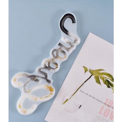 New transparent silicone mold resin decoration crafts DIY groom English letter Rasin mold epoxy resin mold for jewelry