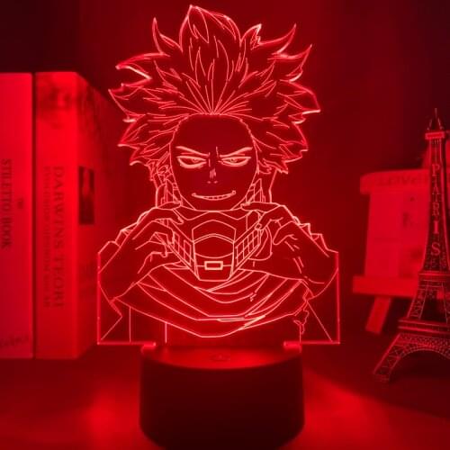 New Anime My Hero Academia 3D Led Night Light Hitoshi Shinso Figure Lamp for Room Deco Birthday Gift Light Valentines Day Gift