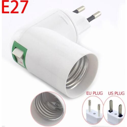 360 Degrees Holder E27 Lamp Bulb Bases Socket Converter Lighting 100-230V Adapter Plug Light Bulb Adaptor EU US Adjustable