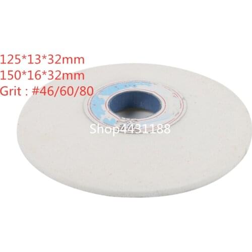 125*13*32/150*16*32mm White Corundum Dish Type Polishing Wheel Grinding Machine Abrasive Tools Cone Wheel Grit 46/60/80