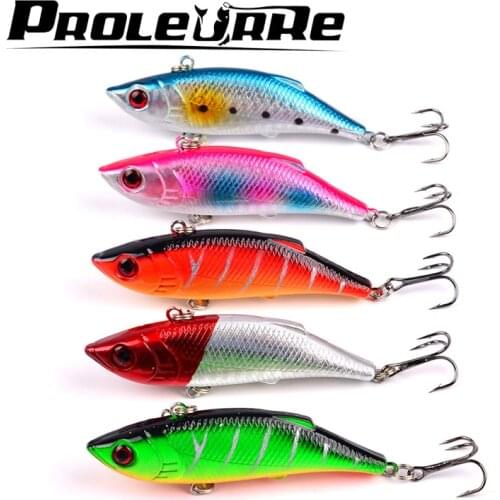 5pcs/lot winter fishing lures hard bait VIB with lead inside lead fish ice sea fishing tackle wartels wobbler lure Kit