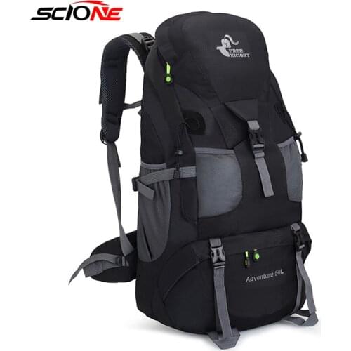 50L Large Capacity Climbing Hiking Molle Backpack Water Resistant Camping Mountaineering Backpack Sport Travel Bag XA27G