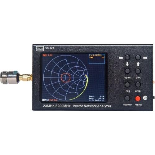 GS-320 23MHz-6200MHz Vector Network Analyzer 6GHz NanoVNA Antenna Kit with 3.2" Color Screen