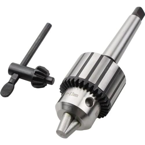 Carbide Steel MT2 B16/1-13mm Arbor Lathe Self Tighten Taper Shank Drill Chuck