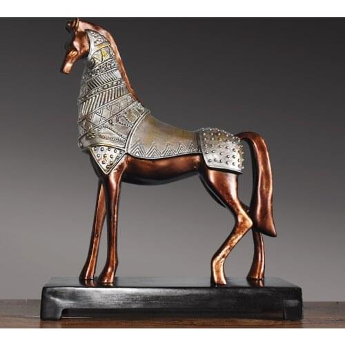 Horse Ornaments Crafts Home Decor Shop Living Room Study Bookcase Desk Decoration Boss Office Showcase Display Horse Statue Gift