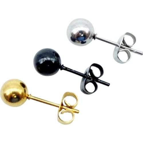 High quality 2pc round Bar Lip Piercing Stainless Steel Stud Piercing Cartilage Earring Body Jewelry Prevent allergy accessories
