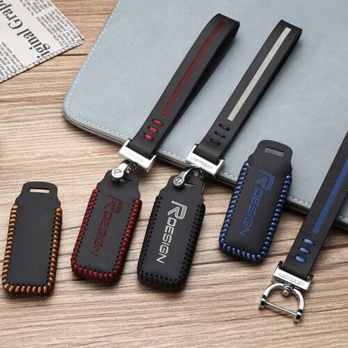 High quality OEM For Volvo S90 V90 XC90 2017-2020 Case Remote Keys Shell leather key cover car accessories