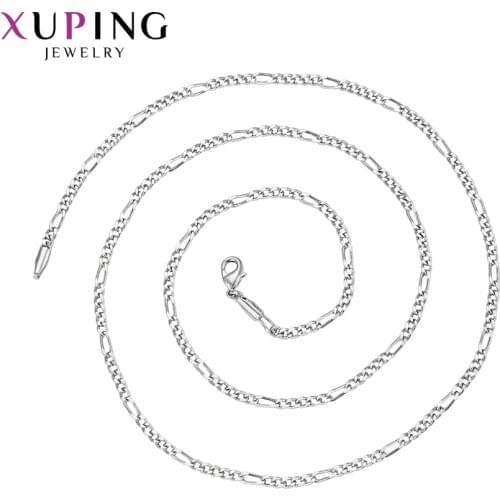 Xuping Fashion Jewelry Casual Rhodium Color Plated Necklace Temperament Christmas Gifts for Women 45892