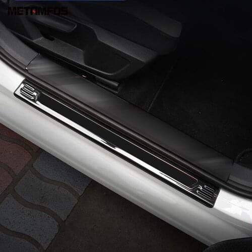 For Volkswagen Golf MK8 Pro R 2021 2022 Exterior Door Sill Plate Scuff Guard Sticker Protection Strip Accessories Car Styling
