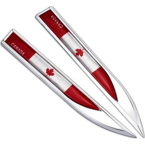 1Pair 3D Metal Canada Flag Car Stickers And Decals Gadget Decoration For Bmw X5 E70 F15 E90 F10 F32 E60 328I E46 f30 Accessories