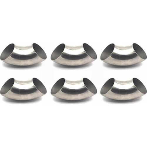 1Pc 2.5/2Inch 51/63mm Stainless Steel 90 Degree Bend Elbow Exhaust Pipe