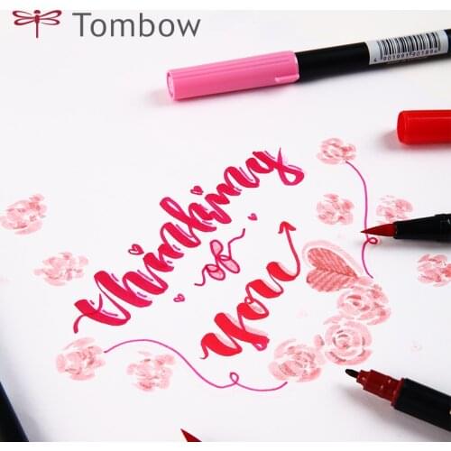 1pc Tombow ABT Dual Brush Pen Brush Lettering Pen for Drawing Graffiti Colorful Art Marker Pen Student Stationery