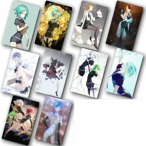 10pcs Houseki no Kuni Card Sticker Smooth Surface DIY Decoration Bus ID Anime Stickers