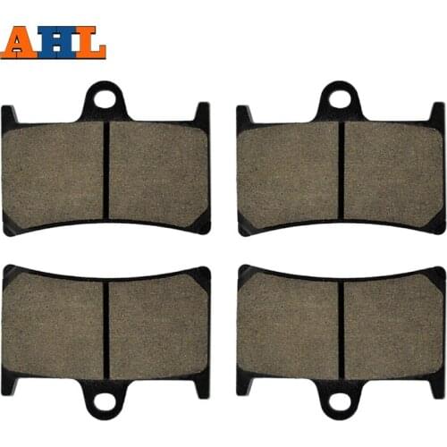 AHL 2 Pairs Motorcycle Brake Pads For YAMAHA FZS1000 FZ1 2001-2005 Black Brake Disc Pad